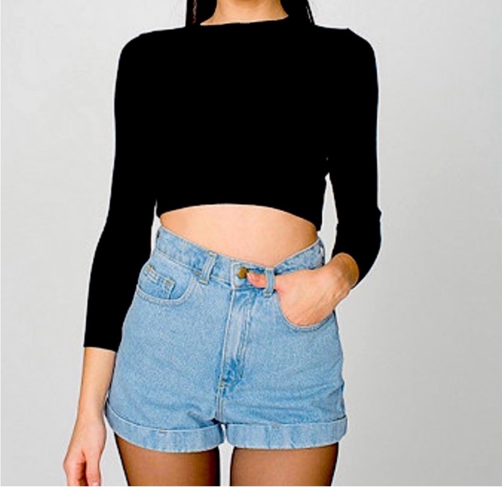 American Apparel Sky Blue Denim Shorts